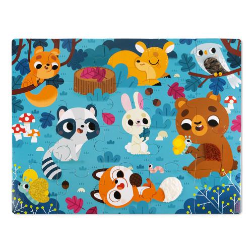 Casse-tête tactile - Les animaux de la forêt 20 morceaux - Janod par Janod vendu par MlleetCoco.com