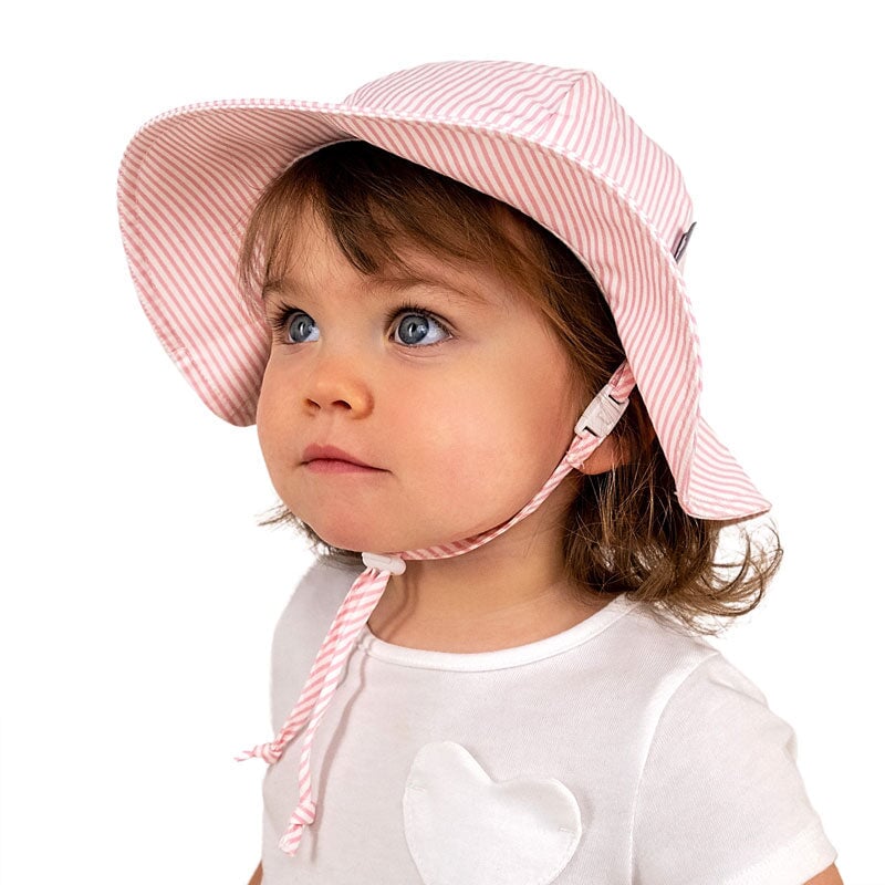Jan n jul chapeau uv évolutif rayé rose et blanc enfant