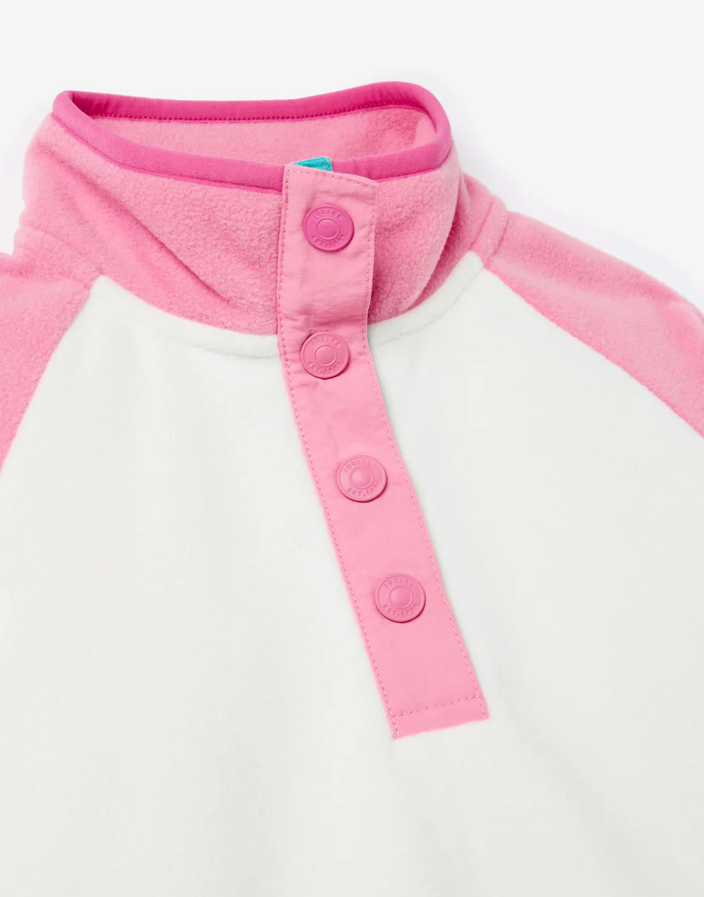 pull manches longues rose blanc bleu ouverture bouton Joules
