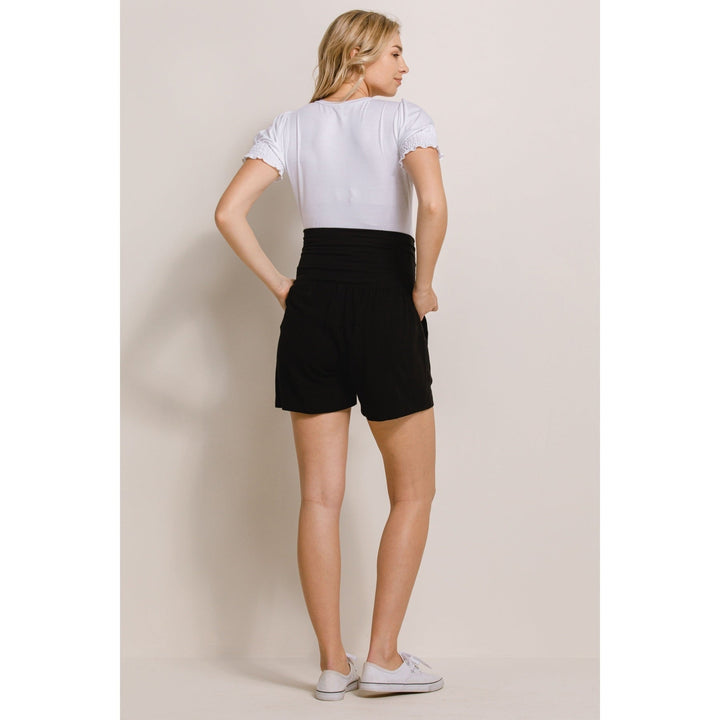 short maternité noir lin hello miz vêtement maman