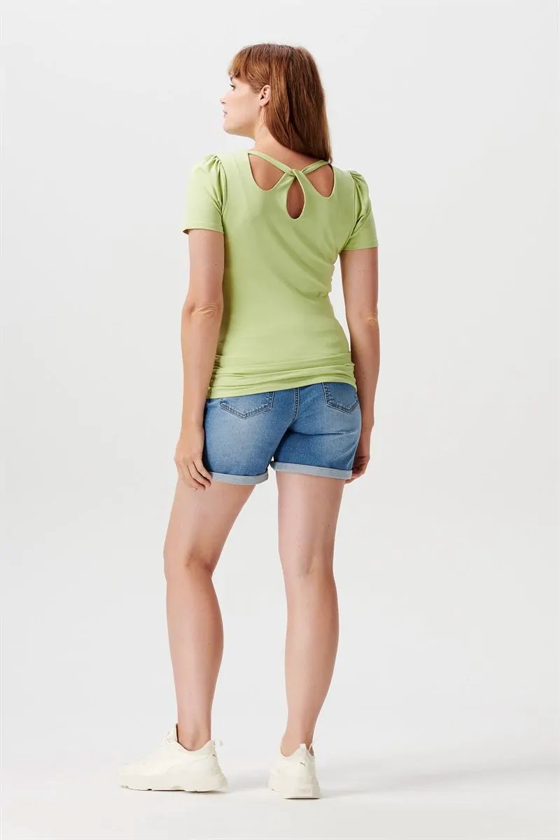 short jeans bleu pale noppies maternite
