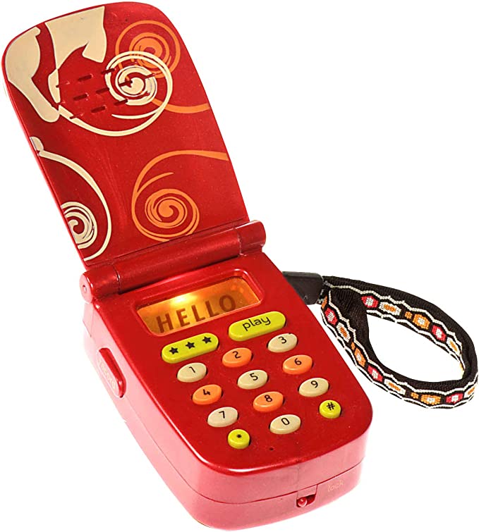 cellulaire jouet enfant rouge flip b.toys telephone