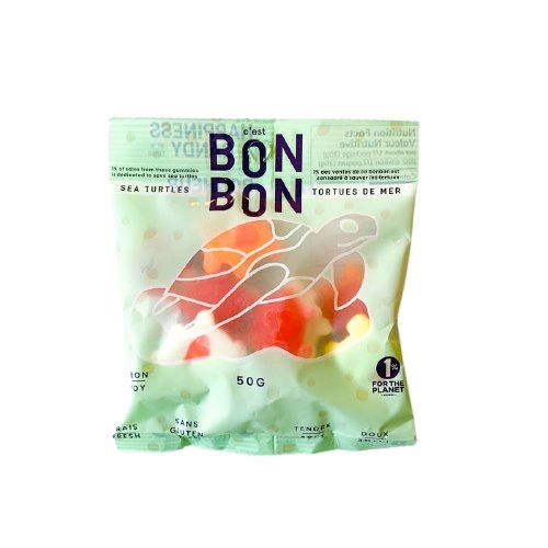 Petit sachet de bonbons 50 g - Tortues de mer - La boite à bonbons par La boite à bonbons vendu par MlleetCoco.com