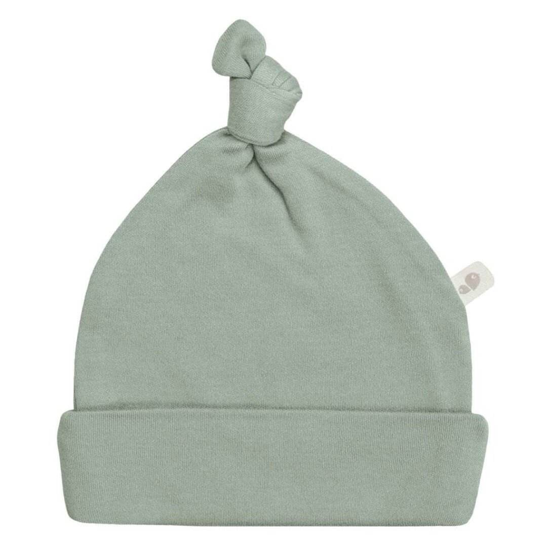 Bonnet à noeud en bambou 1-3 mois - Vert mousse - Perlimpinpin Literie Perlimpinpin 