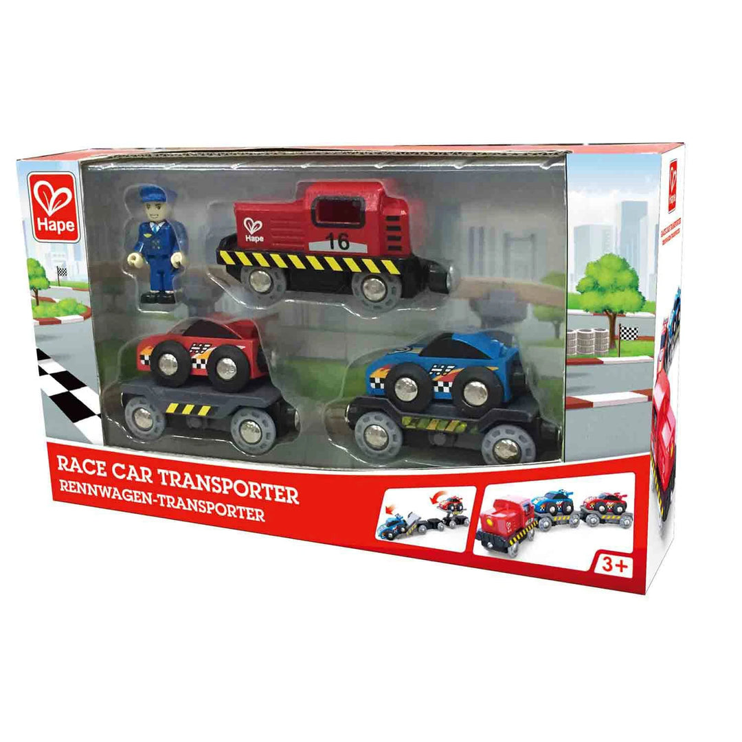 transporteur voiture course train magnetique jouet enfant hape