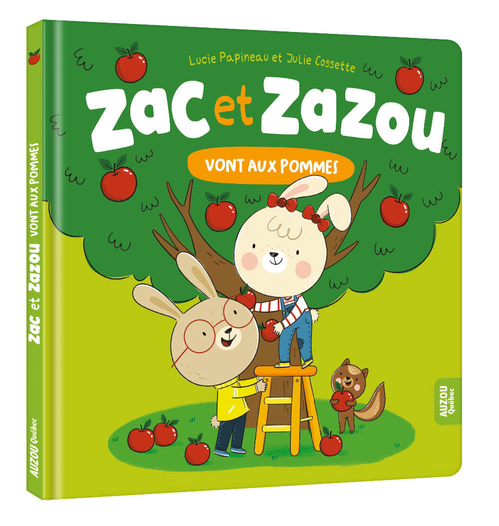 livre enfant quebecois zac zazou vont aux pommes auzou